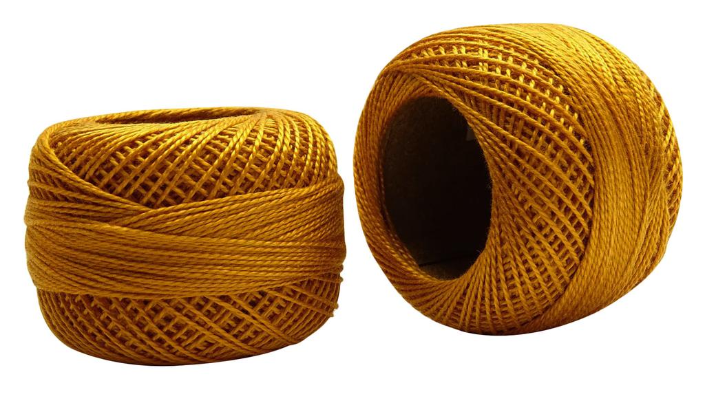 IBA Indianbeautifulart Set of 10 Pieces Yellow Cotton Anchor Knitting Thread Yarn Embroidery