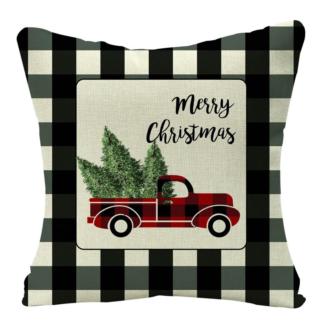Combination Home Christmas Linen Pillow Case Festive Home Decoration Pillow Cushion Cover Pillow