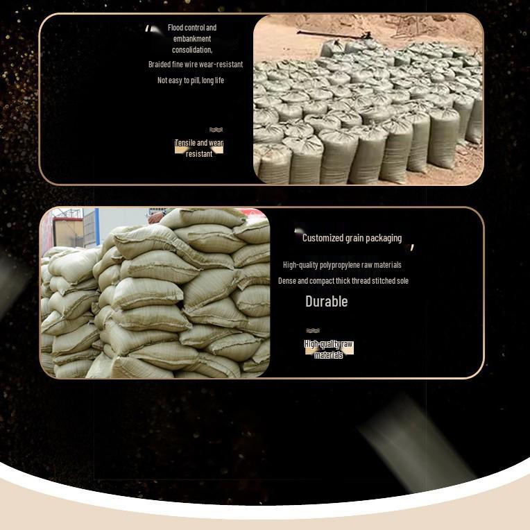 PP Plastic Woven Snake Skin Bag, Thickened Burlap Bag for Flood Control, Express Moving, and Construction Waste. Customizable Options Available.
