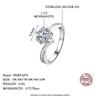 PERFANY 0.3-2CT Moissanite Ring for Women S925 Pure Silver Snowflake Laboratory Diamond Wedding Ring Luxury Wedding Jewelry