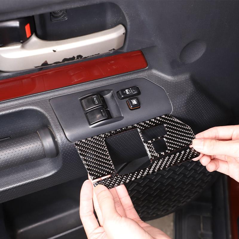 Soft Carbon Fiber For Toyota FJ Cruiser 2007-2025 Car Center Control Interior Sticker Car Modification Accessories