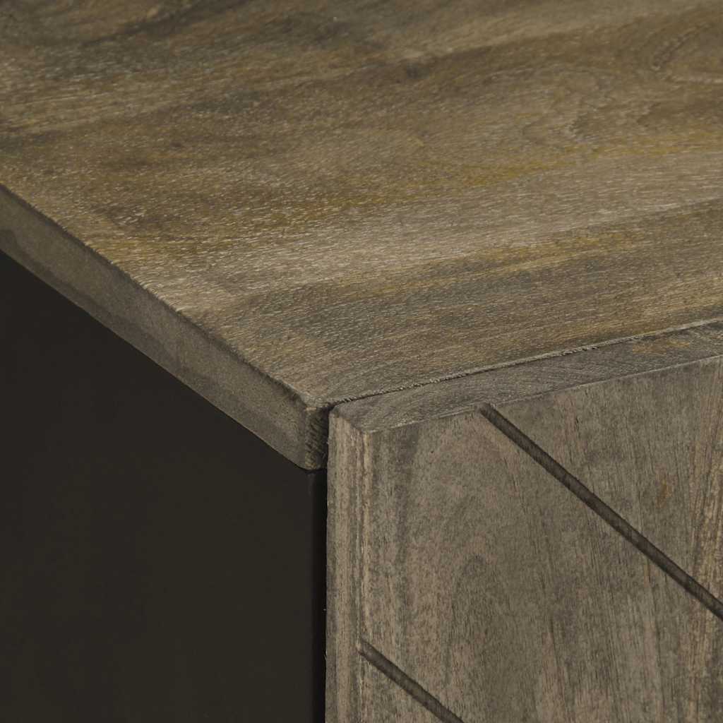 Wall Mounted Bathroom Cabinet Black 38 x 33 x 48 cm Solid Mango Wood
