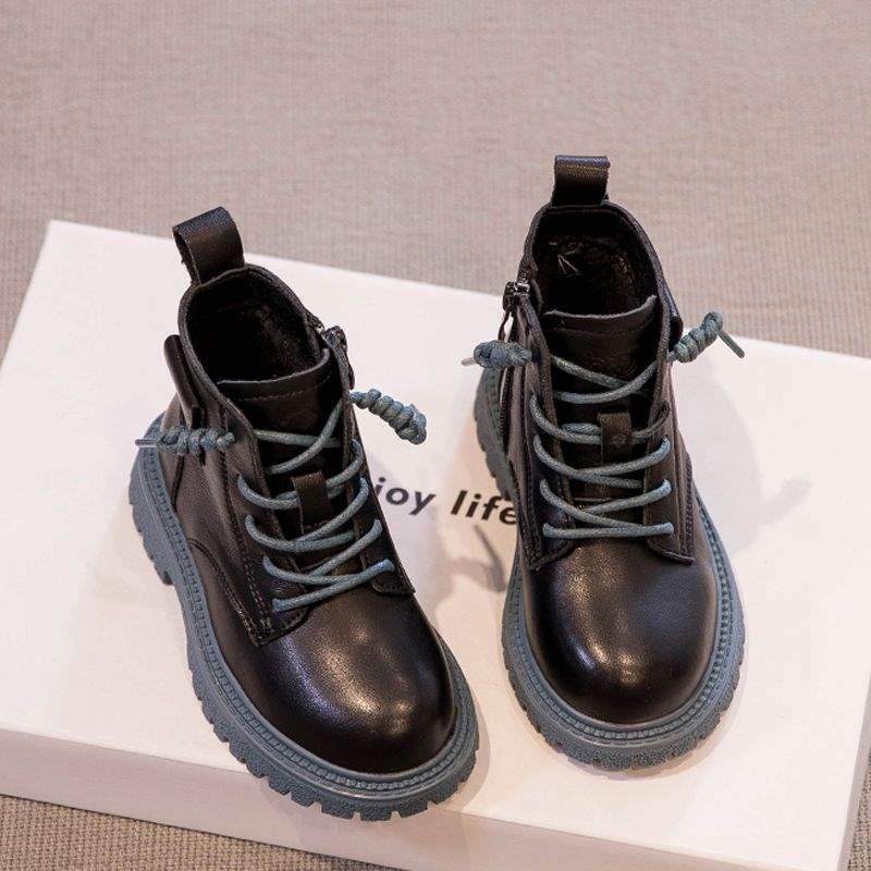 

Baby girl Martin boots Girls 2025 spring and autumn new soft-soled children s boots Children s velvet boys short boots Women 37 inner length 22.5cm