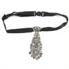 Fashion, Personality, Trendy, Unisex Korean Version of the Reception, Wedding Officiant, Metal Diamond-encrusted Small Tie