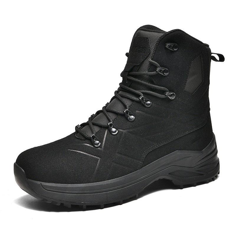 

Men s 2025 Plus Size Outdoor Training Desert Boots - Mid-High Top Trekking Shoes 45 чёрный
