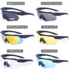 Lunari Sports Set of 6 Interchangeable for Winter and Outdoor Black Sunglasses, Lenses, Sports, Fishing, Activities, (Black)