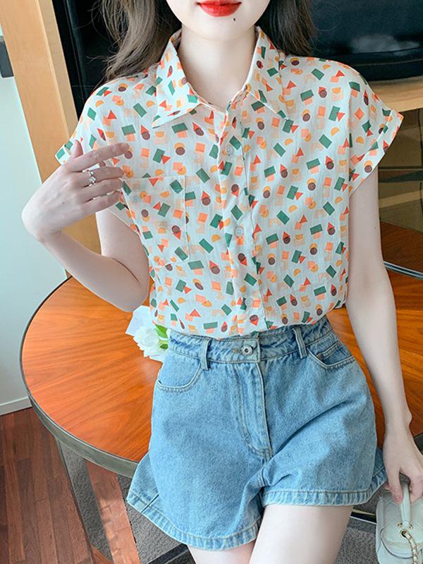 Summer Floral Hong Kong Style Commuter Blouse