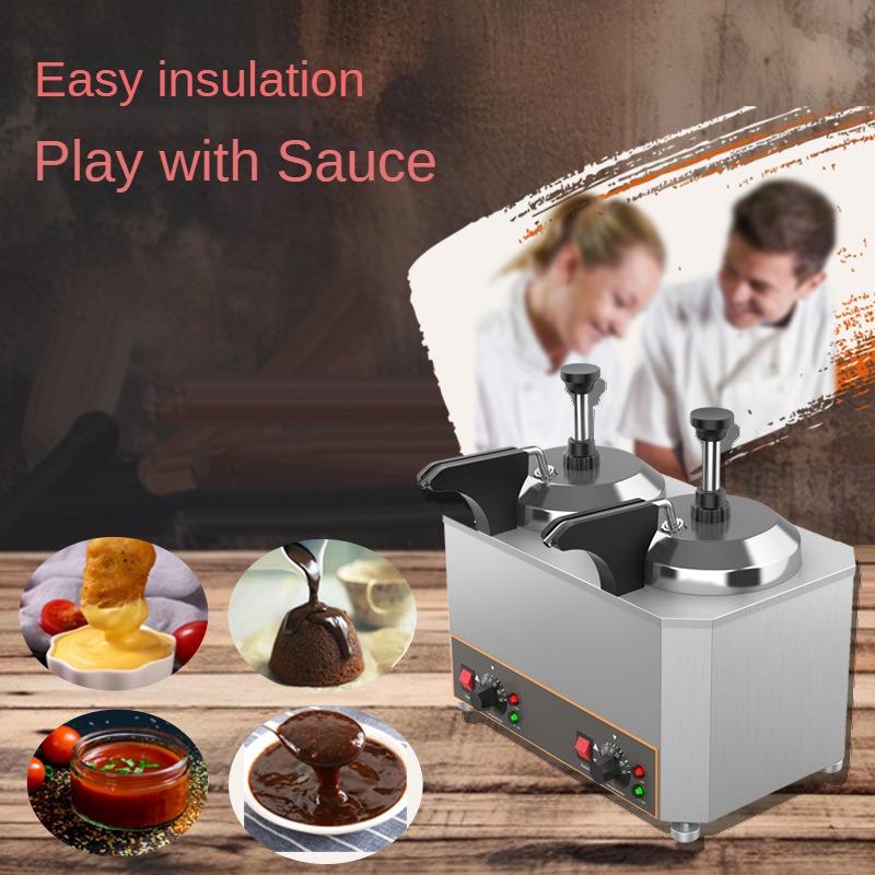 Aquecedor elétrico de bebidas para aquecimento e distribuição de calda de chocolate e geleia Aquecedor elétrico de molho Bomba dispensadora