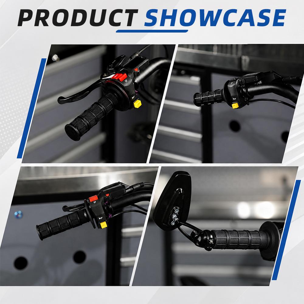 Grips For 22MM For YAMAHA  Kawasaki Suzuki Honda Yamaha  Pit Dirt Bike Motocross Motor Parts  Handlebar Rubber Motorcycles Black