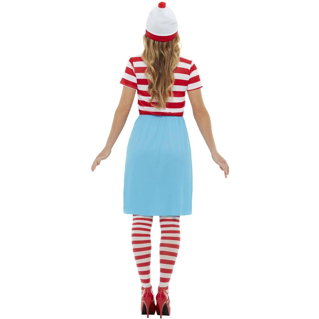 Onde está Wally? Conjunto de fantasias Wenda para mulheres/senhoras