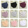 3Pcs Women Cotton High Waist Underwear Breathable Striped Panties Female Plus Size Solid Color Briefs Comfortable Lingerie S-XXL