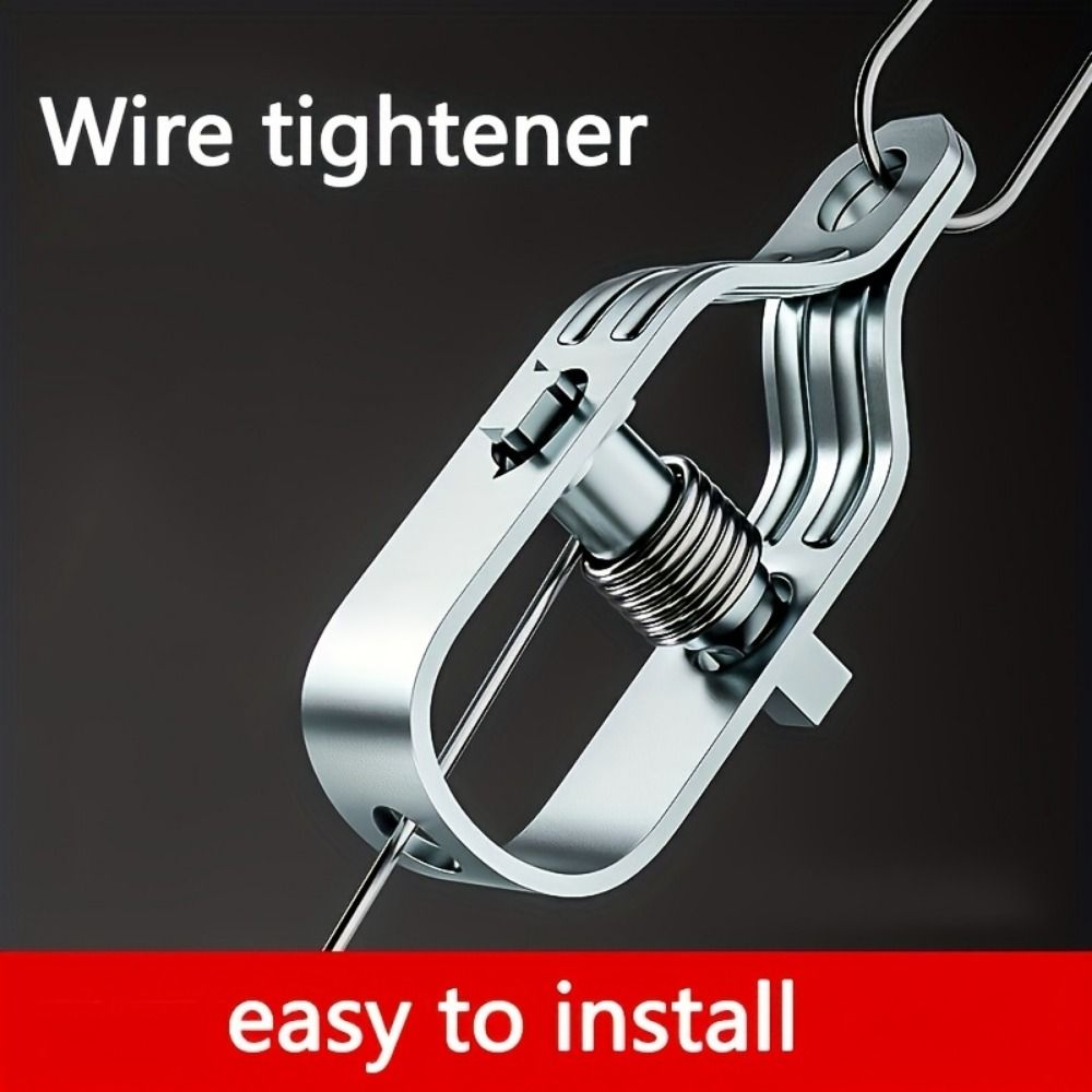 10PCS Adjustable Wire Tightener Multi-functional Farm Fence Cable Tensioner Steel Wire Rope Electric Fence Tightener Greenhouses Style-10pcs 80mm