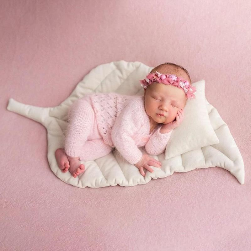 Infant Leaf Photography Accessory Create Unique Memories With Matching Pillow Support Pad Design for Baby