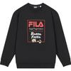 Fila Da Da Long Series Couple Pullover Sweatshirt 2024 Spring Top Letter Fit Sweatshirt Unisex Sweatshirt Black F11U419201F-BK