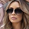 European American Retro Double Beam Toad Mirror Metal Sunglasses For Men Women Unisex Fashion Eyewear