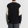 High-end Contrasting Color Splicing Crew Neck Sweater for Men In Autumn and Winter Slightly Loose Lazy Style Sweater Thick Sweater