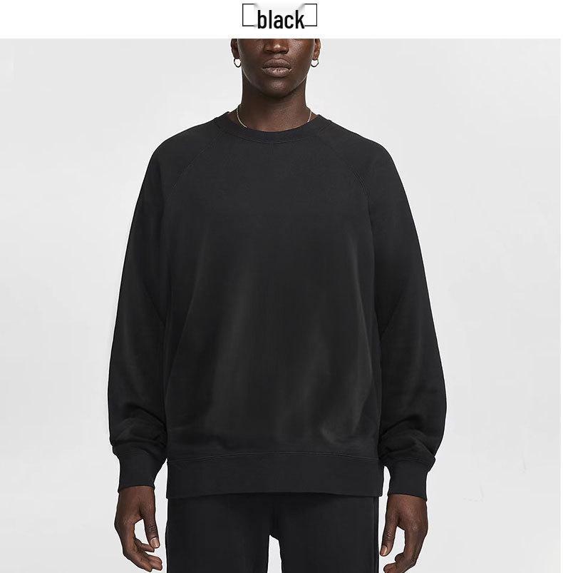 2024 Autumn/Winter Men's Heavyweight American Crewneck Sweatshirt - High Quality, Long Sleeve, Loose Fit