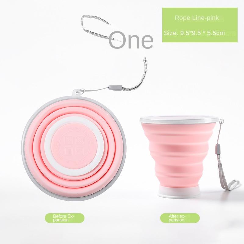 Folding Silica Gel Cup Design Lightweight Outdoor Activity Lightweight and Convenient to Use Edible Silicon Material Folding Cup