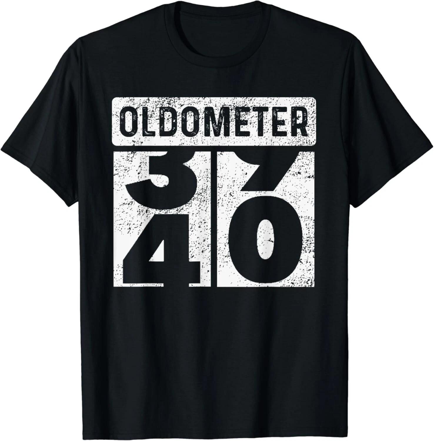 Oldometer Odometer Funny 40th Birthday Gift 40 yrs Old Joke Gift Unisex T-Shirt M