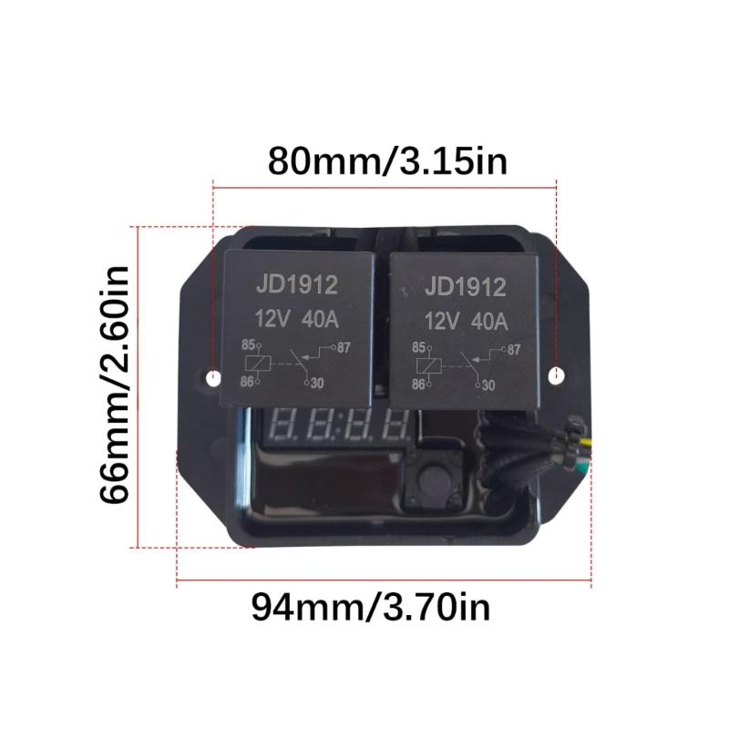 Easy to Install Radiator Fan Controller Switches Kit for Quick Setups Adjustable Temperature Range 104-230°F