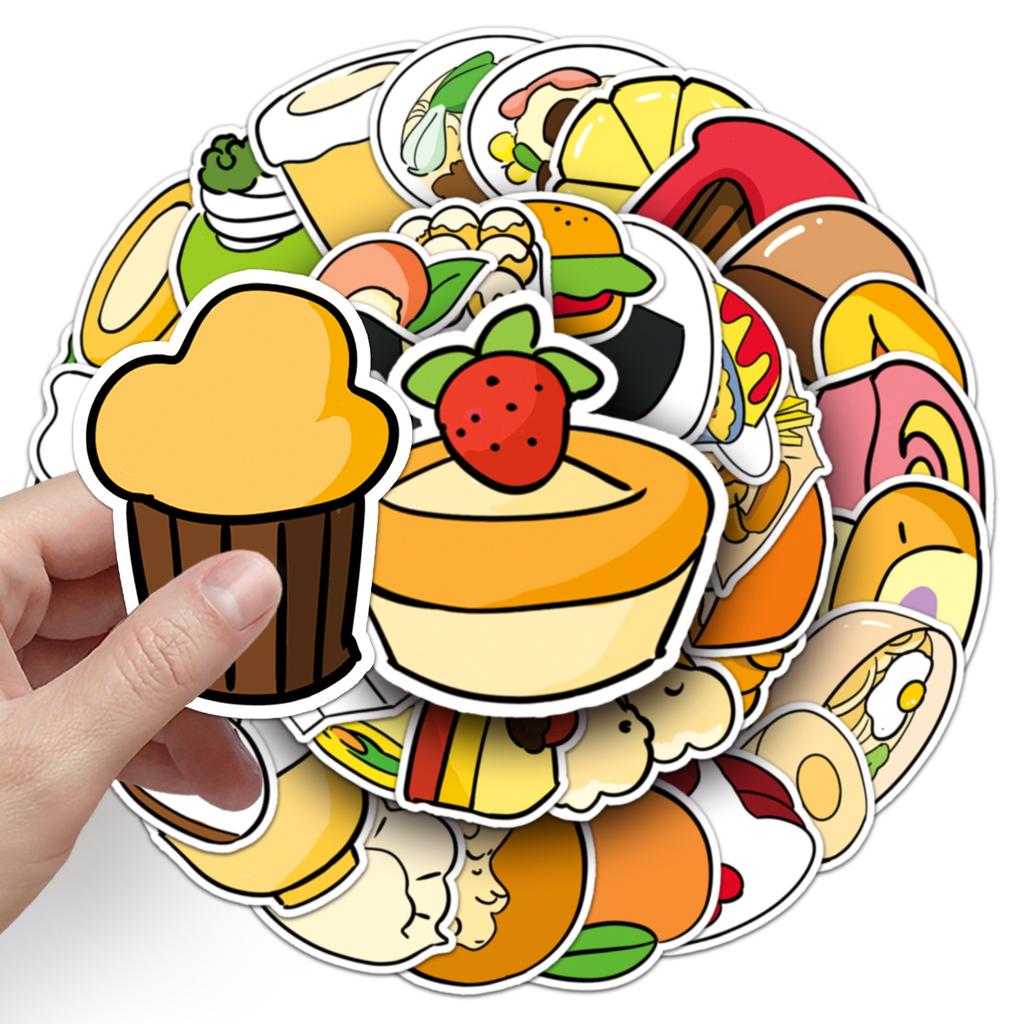 58 handbemalte Lebensmittel Original Cartoon niedlich Kinder Guka Handzelt wasserdichte Dekoration Handyhülle Gepäckaufkleber