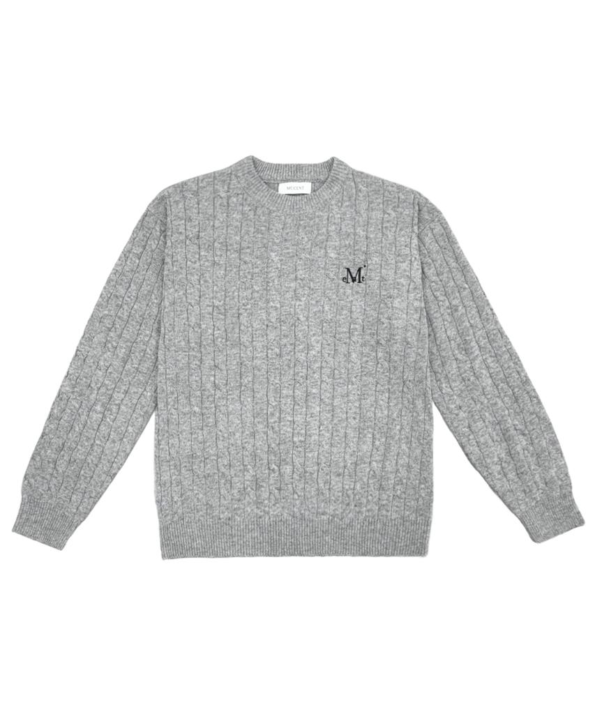 Mucent Mani Round Neck Cable Knit (3 Colors)