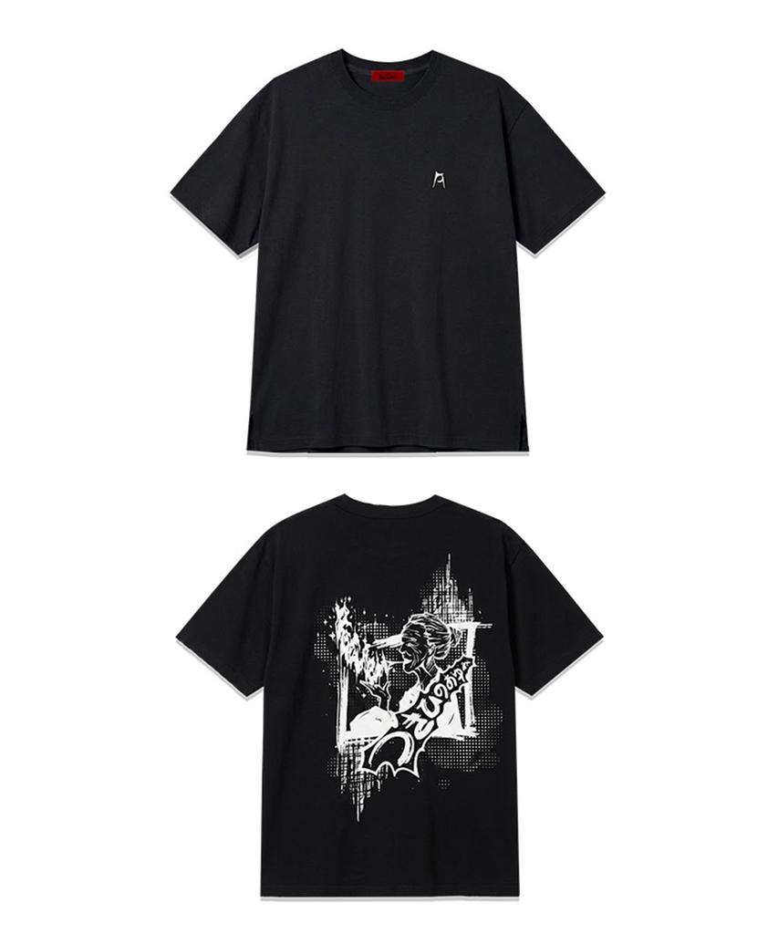 Lekyulli Grandma Cartoon T-Shirts Black