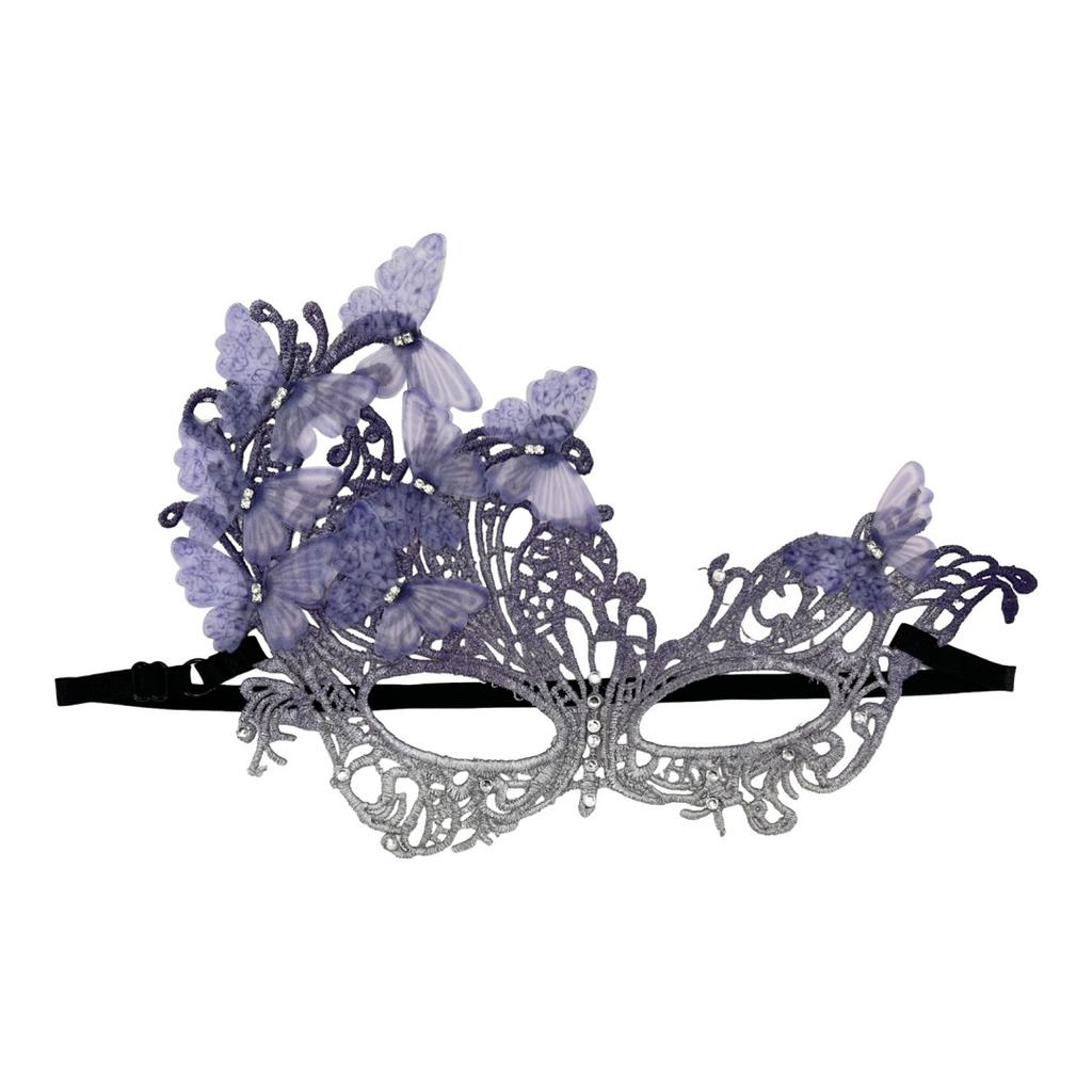 Butterfly Masquerade Mask Comfortable Lace Half Face Mask Rhinestone Masquerade Mask Charming For Prom Wedding Costume Party