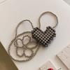 Mini lipstick bag summer 2025 little fresh girl fashion woven pearl small fragrant wind chain crossbody love bag