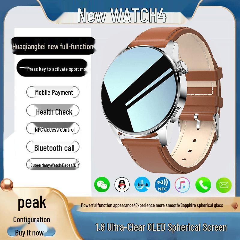 2025 Smartwatch 9: Waterproof Sport Phone with Heart Rate, Blood Pressure, Blood Oxygen Monitoring & NFC Payments.