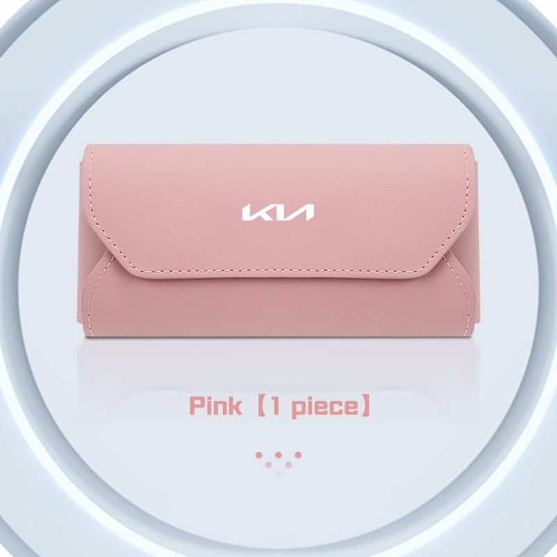 IHWM7 Car Sunglasses Box Accessories For KIA K2 K3 K5 K8 Portage Stinger GT Line Sorento Ceed CD Cerato Car Visor Glasses Case Storage