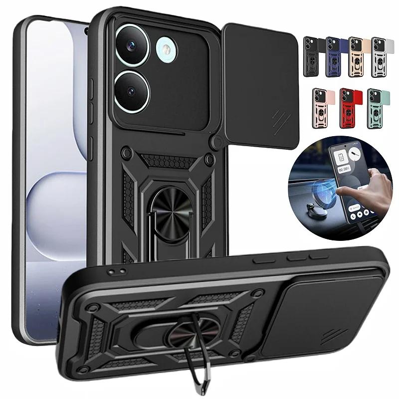 Funda For Xiaomi Poco X8 Pro 5G Case Armor Slide Lens Protector Ring Stand Back Cover For Pocco Poko Little X8Pro PocoX8pro Capa