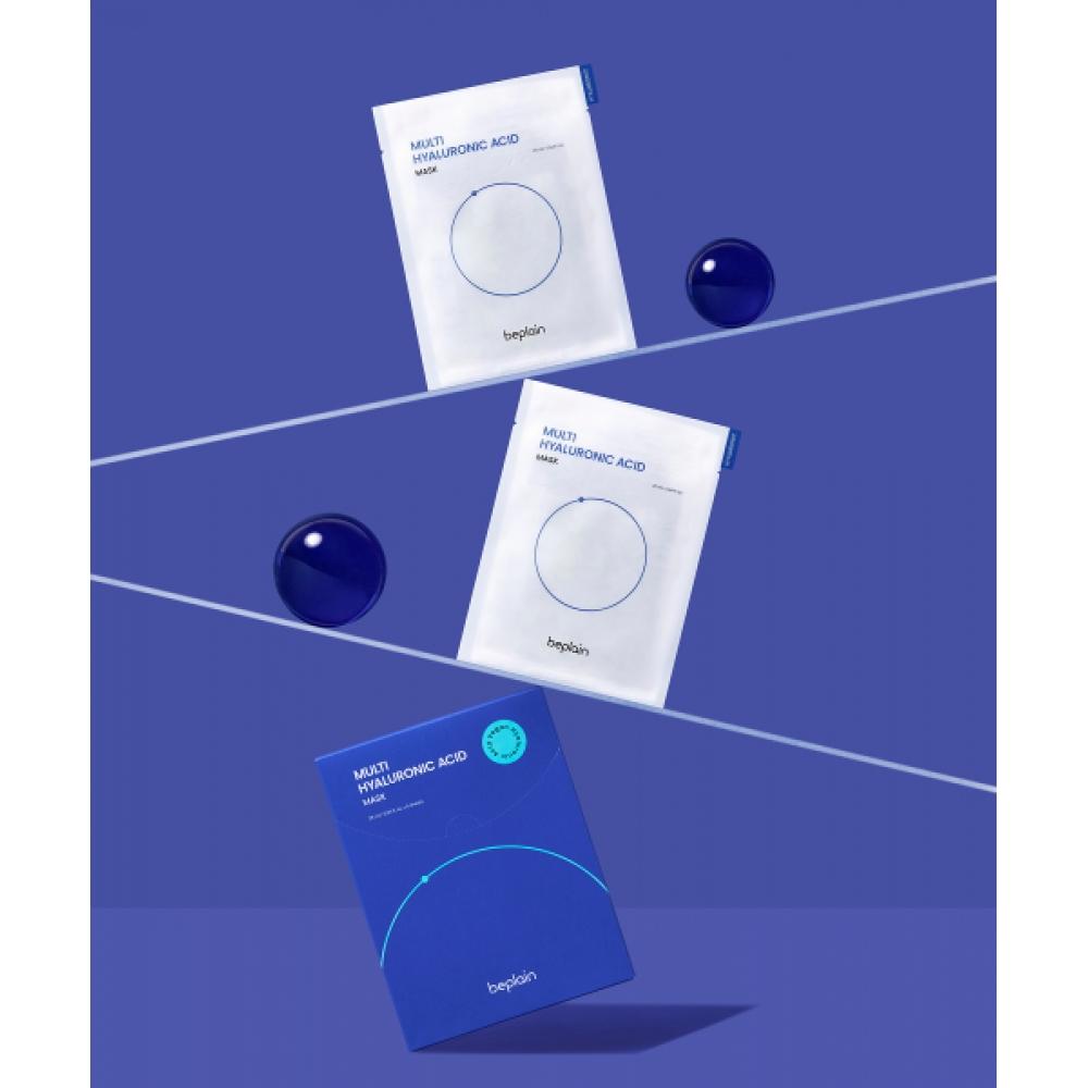 Beplain [30 Blatt Feuchtigkeitsspendende Beruhigungsmaske] Multi-Hyaluronsäuremaske