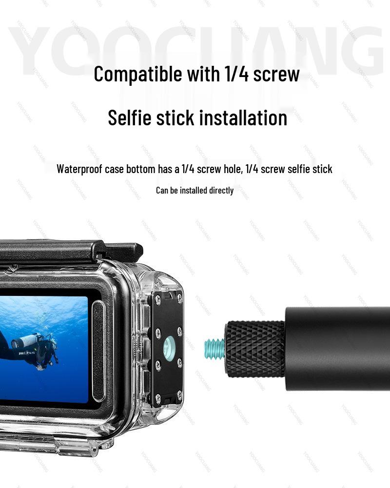 Magnetic Waterproof Case for DJI Action 6: 60m Deep Underwater Protective Cover with Vertical & Horizontal Quick Release