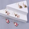 3 pairs/Set Christmas Santa Claus Earrings Bells Elk Dangle Earrings for Women Girls X'mas New Year Jewelry Gifts