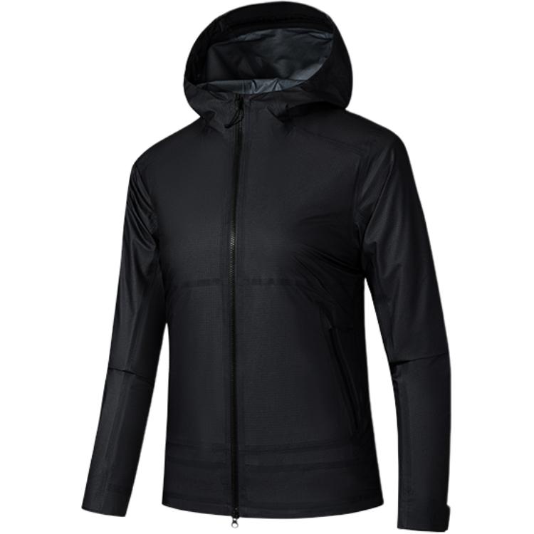 

Anta Solid Color Zipper Hooded Versatile Casual Waterproof Windproof Breathable Jacket Women jackets Basic-Black 162530601-2 M