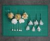 [Lomeri] Lomeri Hair Ornament Set of 12 (White Gold) Featuring Baby's Breath, Hydrangea, and Pearls (A374)