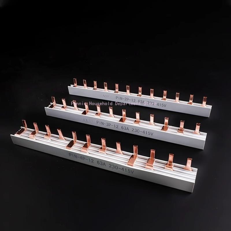 

PIN TYPE Fork Type Copper Busbar for Distribution Box Circuit breaker MCB 63A Connector Busbar Connection Fork Type 1P 12way