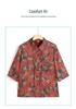 Spring & Summer Floral Print Top for Middle-aged & Elderly Women – Chinese Style Seven-Point Sleeve Shirt