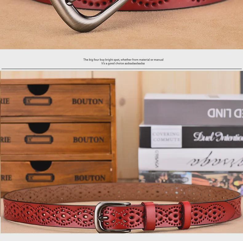 Korean Style Women's Hollow Pin Buckle Leather Belt