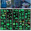 10Pcs/set Glowing Luminous Tattoo Sticker Soccer Cartoon Soccer Tattoo  Face Wrist