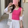 Wide Shoulder U-neck Sling Vest, Women's Inner Cover, Summer Outer Wear, Breast Cover, Slim and Thin I-shaped Bottoming Top
