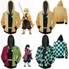 Demon Slayer Kimetsu No Yaiba Vibrant Soft Zipper Up Hoodie For Comfort