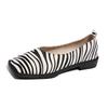 2025 Women Flats Shoes  Fashion Single Shoes Leather Spring Square Head Loafers Square Toe Simple Shallow Mouth Sneakers Women