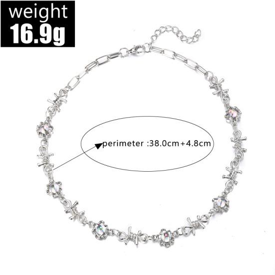 

Модное ожерелье с шипами и лунным камнем, новинка 2022 года, милая и крутая цепочка на ключицы в стиле хип-хоп, аксессуары в холодном стиле