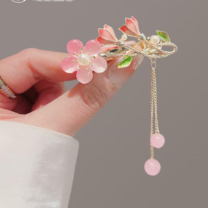 Elegant Hanfu Butterfly Hair Clip with Tassel Accent – Exquisite Chinese Style Side Hairpin