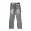 Amiri Trendy American Style Internet Famous Jeans with Fabric Patches, Torn Holes, Embroidery, Casual Trendy High Street Pants