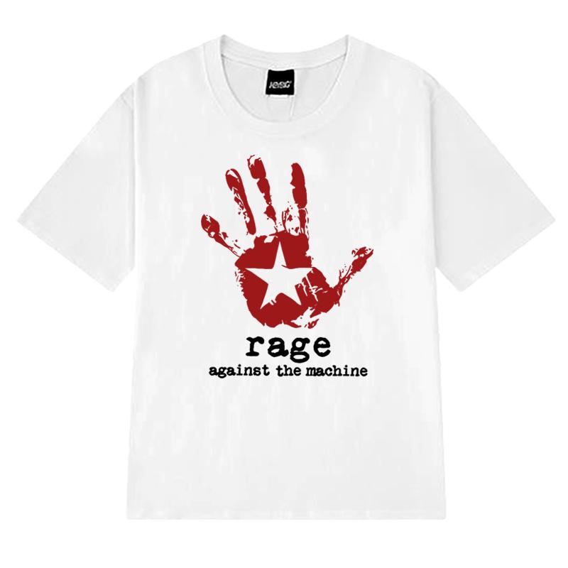 

New in Rage Against The Machine Theme Printed short sleeve T-shirts Men Women vintage Oversized T shirt Unisex 100% Cotton Tops M