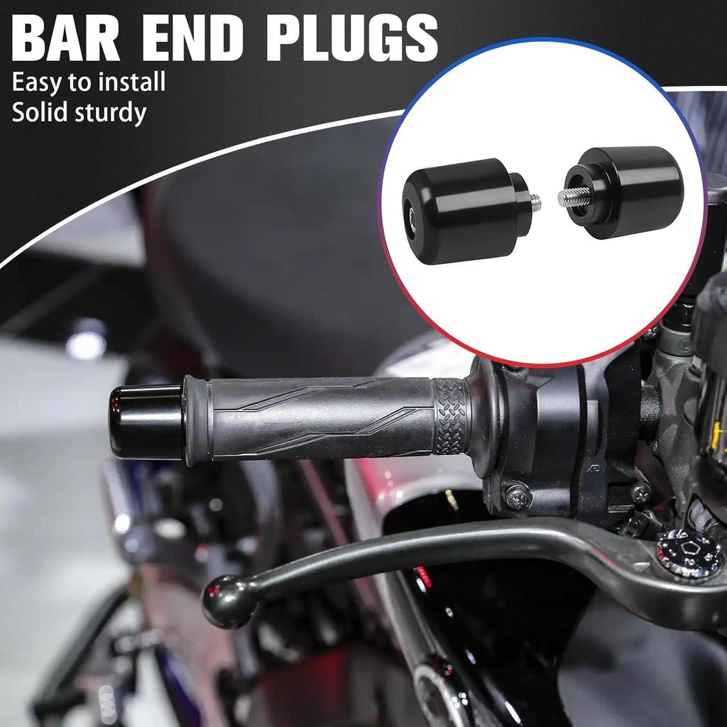 Motorcycle Handle Bar End Grips Plug Weights Hand Grips Plug Caps Replacement for Yamaha MT09 MT-09 MT 09 2021 2022 2023 MT07 MT-07 YZF-R9 2025