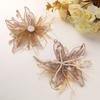 Feather Pearl 3D Organza Flower Patch Crystal Flower Lace Studded Patch Multi-layer Handmade Applique Decorative